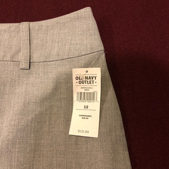 Light grey pencil skirt with front slit (size 12) - Picture 3 of 4